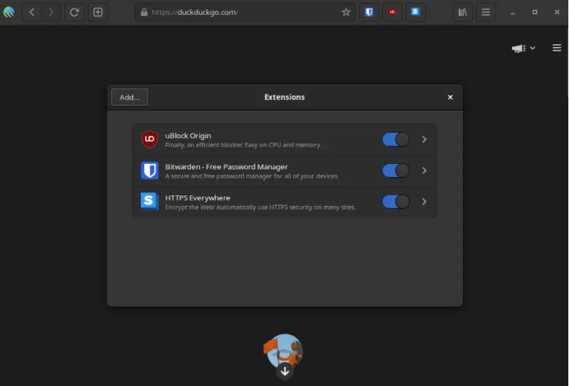 GNOME Web终于添加对网络扩展的支持