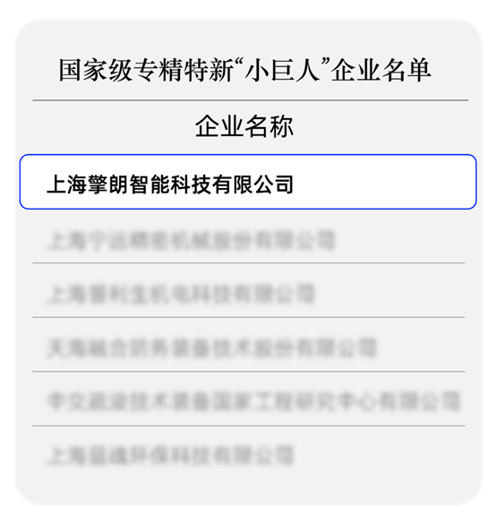 擎朗智能入选国家级专精特新“小巨人”企业！